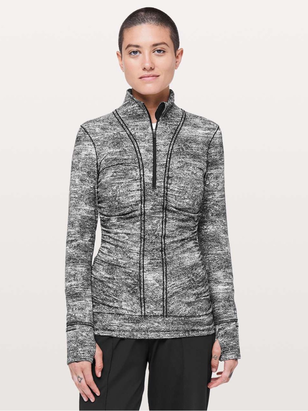 Lululemon Cypress Kiss 1/2 Zip
Rush Jacquard Black White Size 6